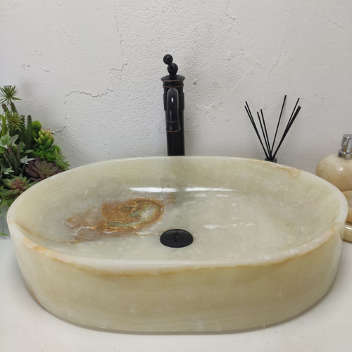 Раковина из оникса Oval Green Big OY-61570 60*40*14