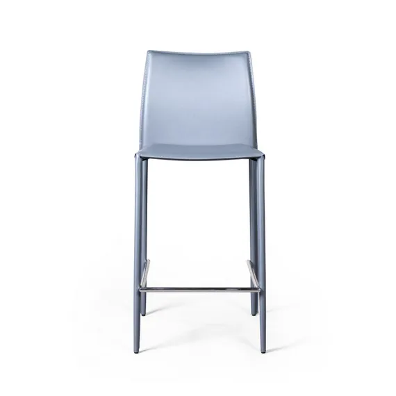 Полубарный стул Rolf серая кожа