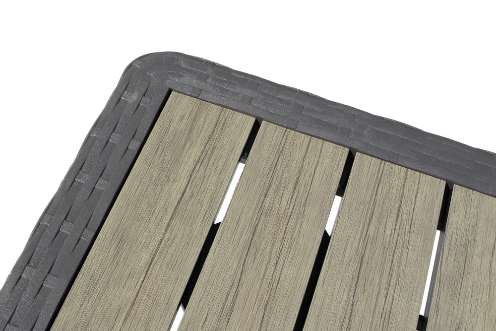 Стол пластиковый Ola Dom арт.S-GS03 76x76см квадратный (антрацит)