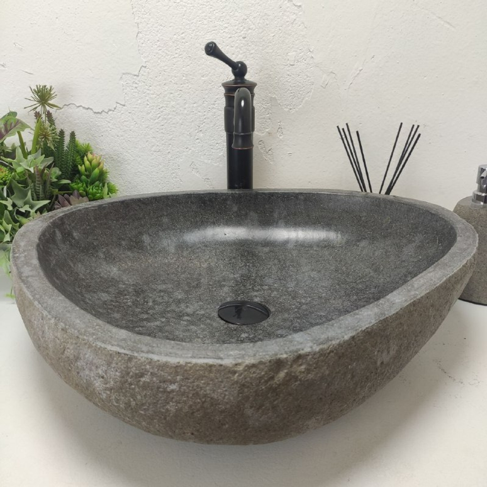 Раковина из речного камня RS-61753 (57*51*15)