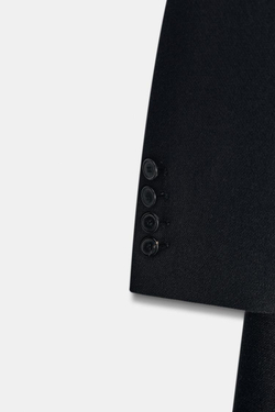 ZARA ПРИТАЛЕННОЕ ПАЛЬТО НА ПУГОВИЦАХ — ZW COLLECTION, ЧЕРНЫЙ