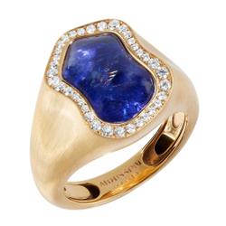 Кольцо с Танзанитом и Бриллиантами, R0030-51/1