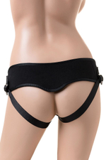 Поясной супергигант на присоске - 24,5 см. (Цвет: телесный с черным)