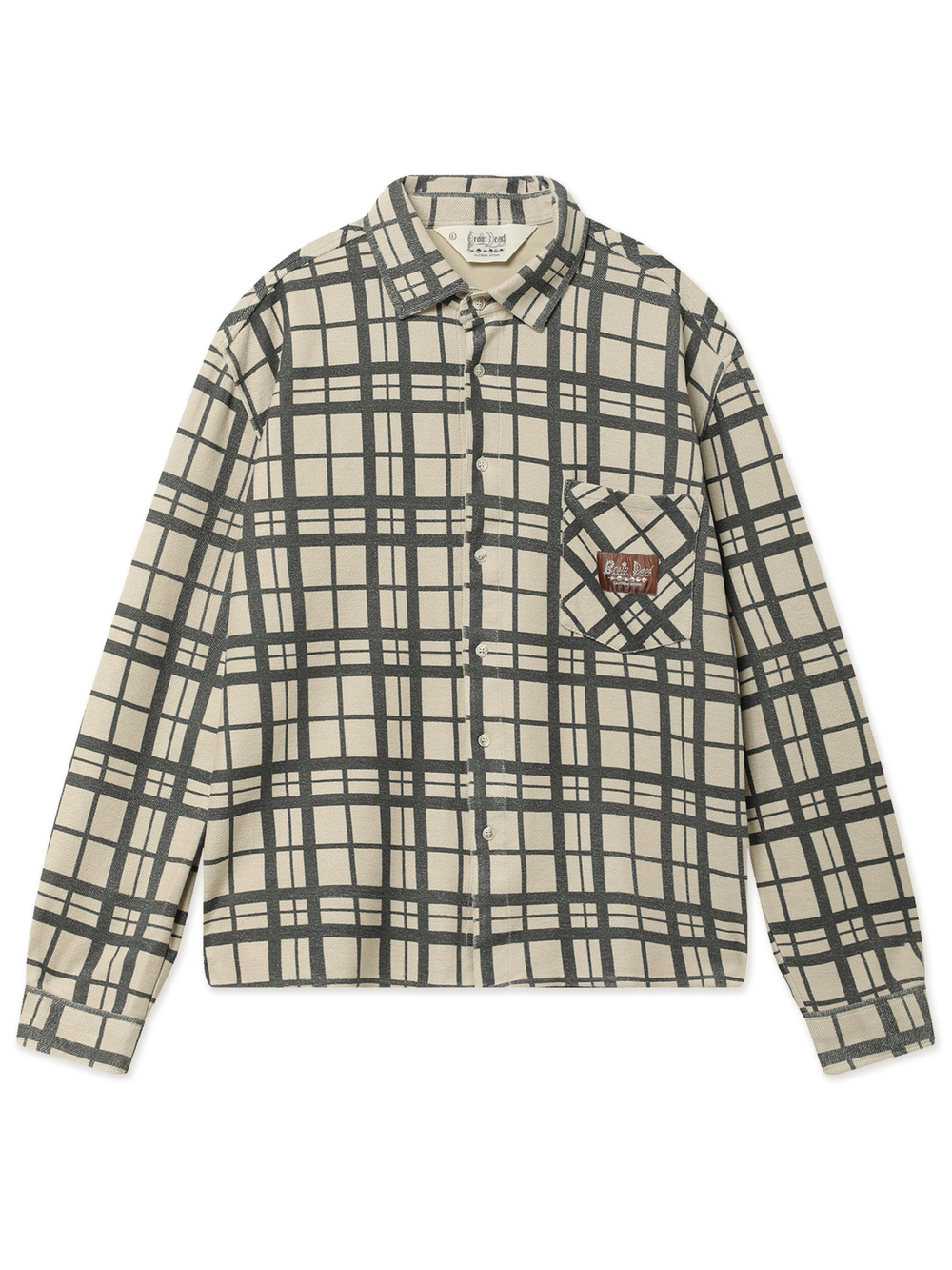 Рубашка Дл. Рукав Plaid French Terry Button Up