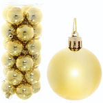 Новогодние шары 5 см (набор 24 шт) «Глянец», золото