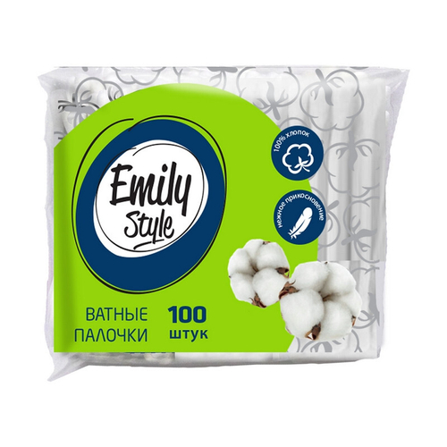 ВАТНЫЕ ПАЛОЧКИ 100ШТ ПАКЕТ EMILY STYLE(52) (С0006515)