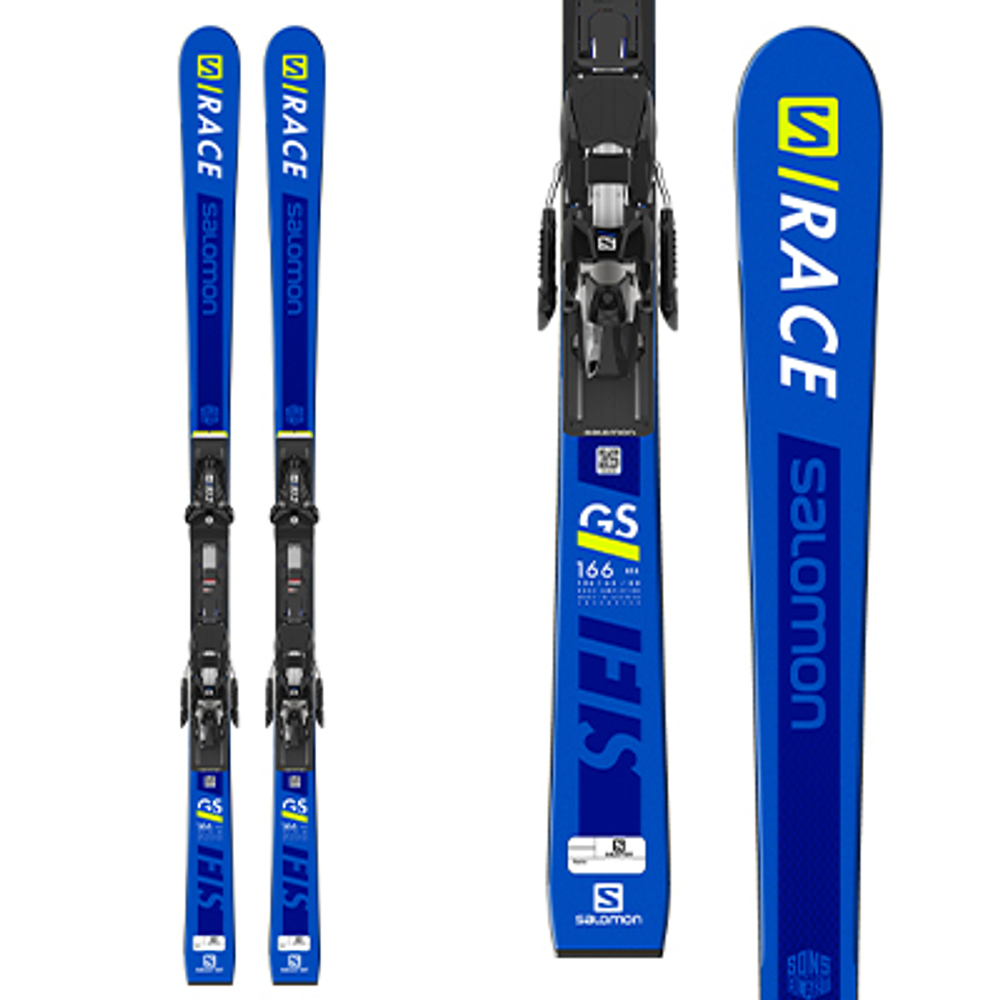 SALOMON S/RACE FIS GS JR  юниорский гигант G9 FIS J 166 см с креплениями ATOMIC X12 GW