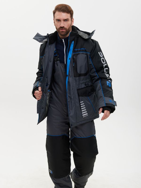 Костюм зимний Полюс LUX V-2 ткань Cell цвет Серый/Черный