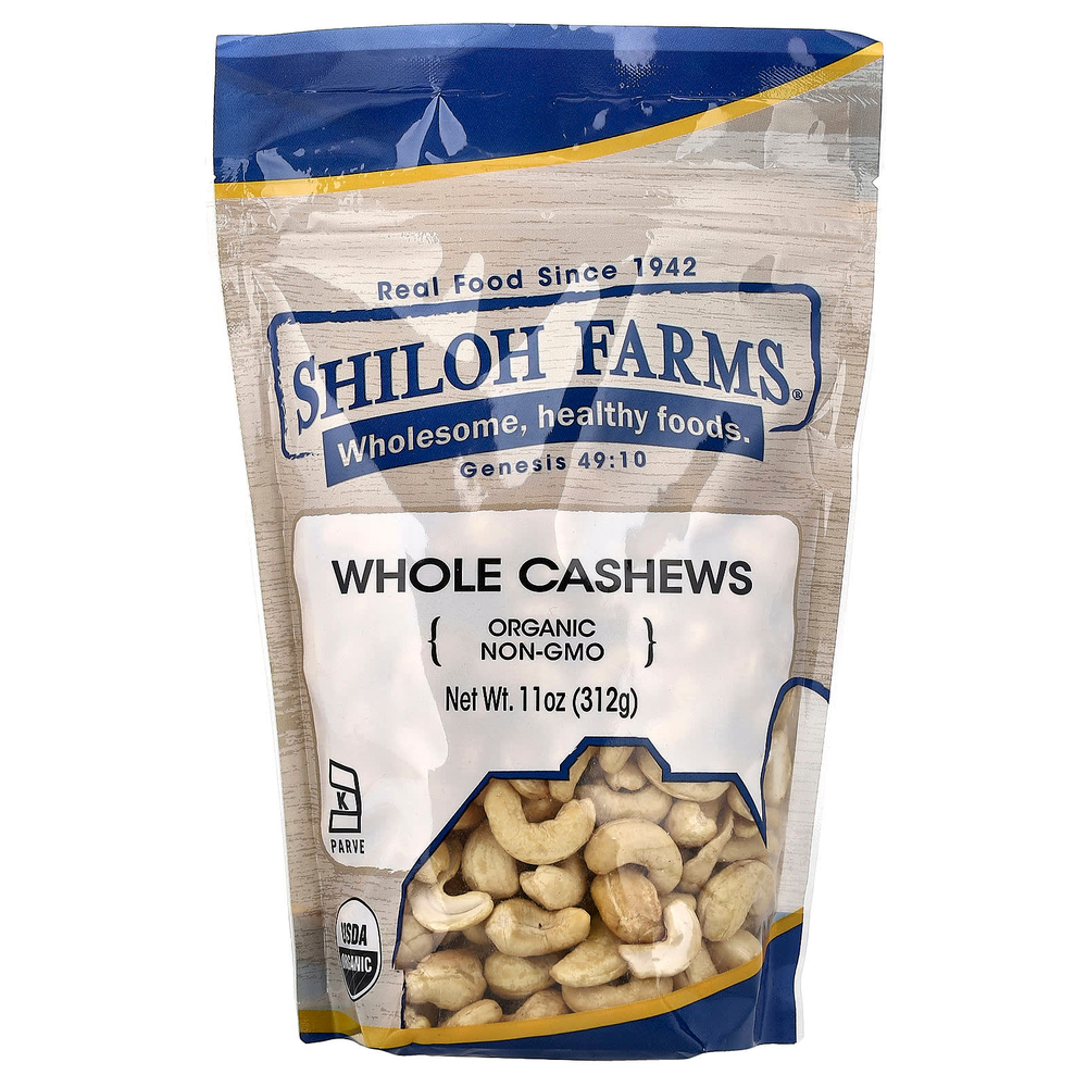 Shiloh Farms, органические целые орехи кешью, 312 г (11 унций)