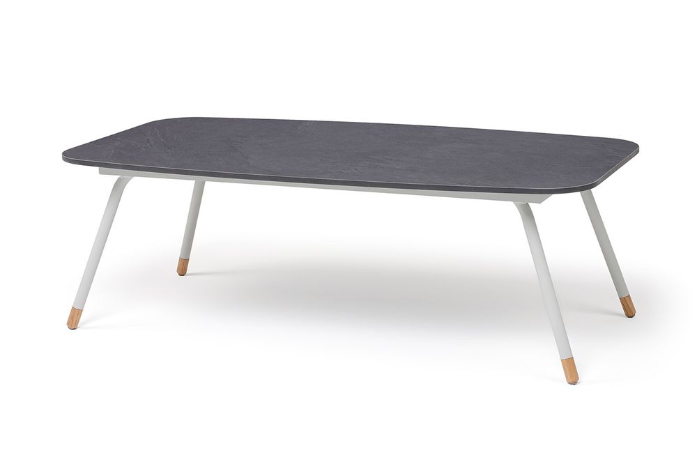 "Верона" журнальный стол из HPL 120х65, H40, каркас светло-серый (RA L7035) муар, цвет столешницы "серый гранит"