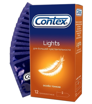 Презервативы Contex Lights Особо тонкие 12 штук