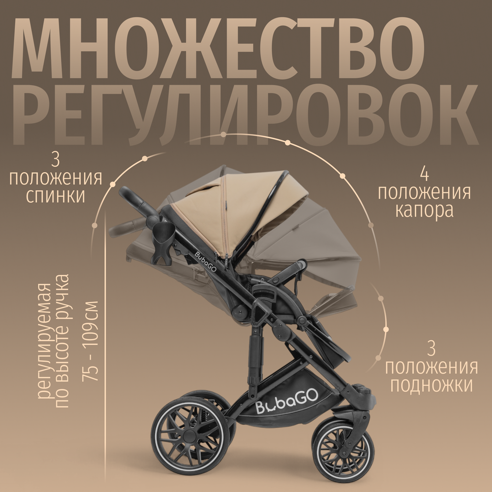Модульная коляска BubaGO Pellegrino 3в1