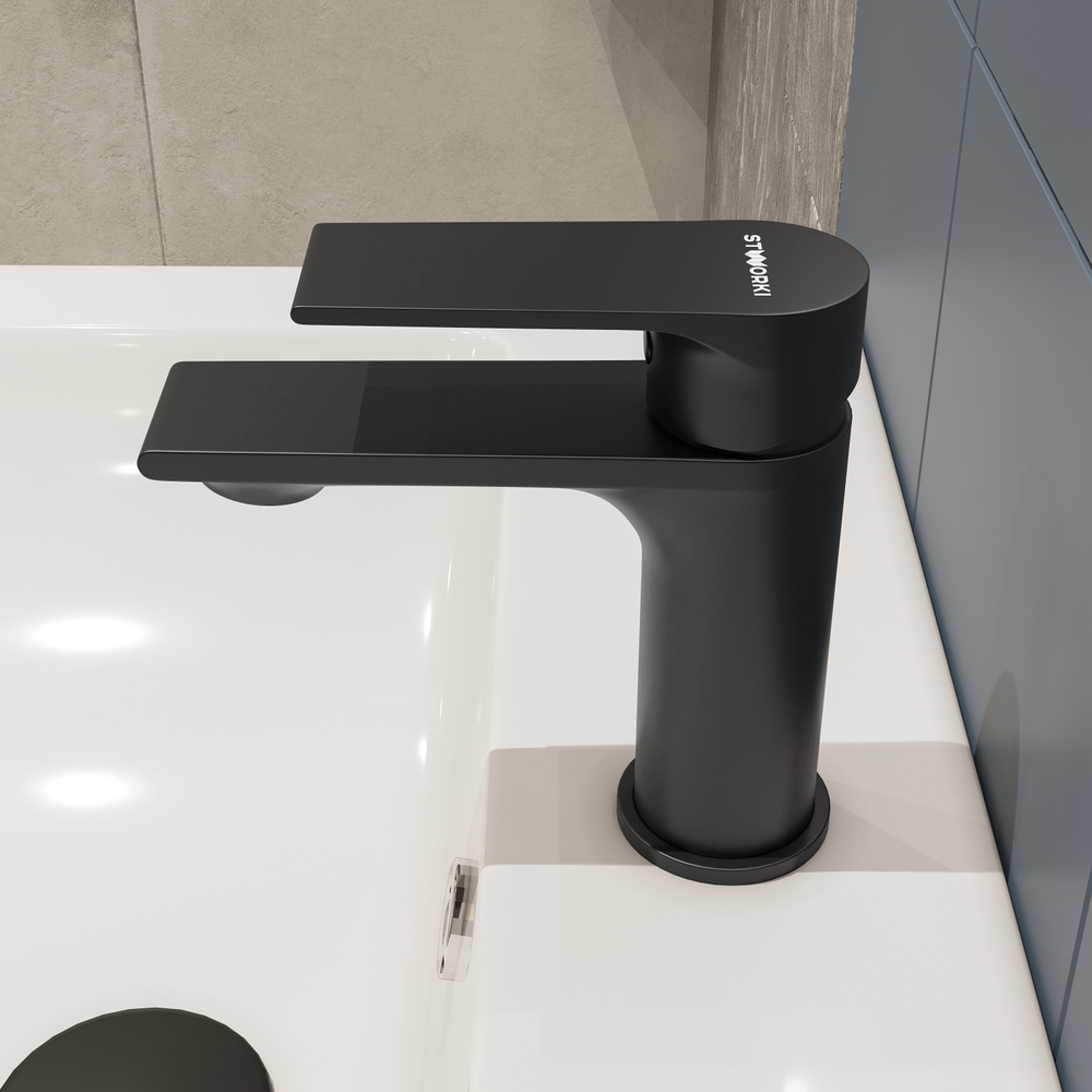 Смеситель для раковины STWORKI Колдинг S32010BK черный