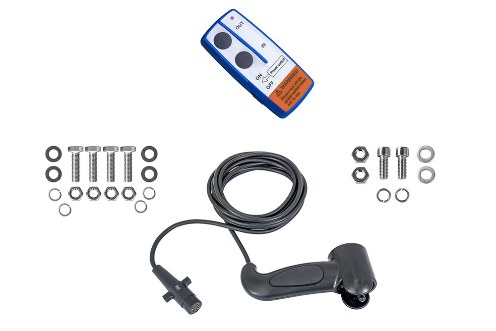 Лебёдка автомобильная электрическая 12V Magnum 12000 lbs 5443 кг (синтетический трос)