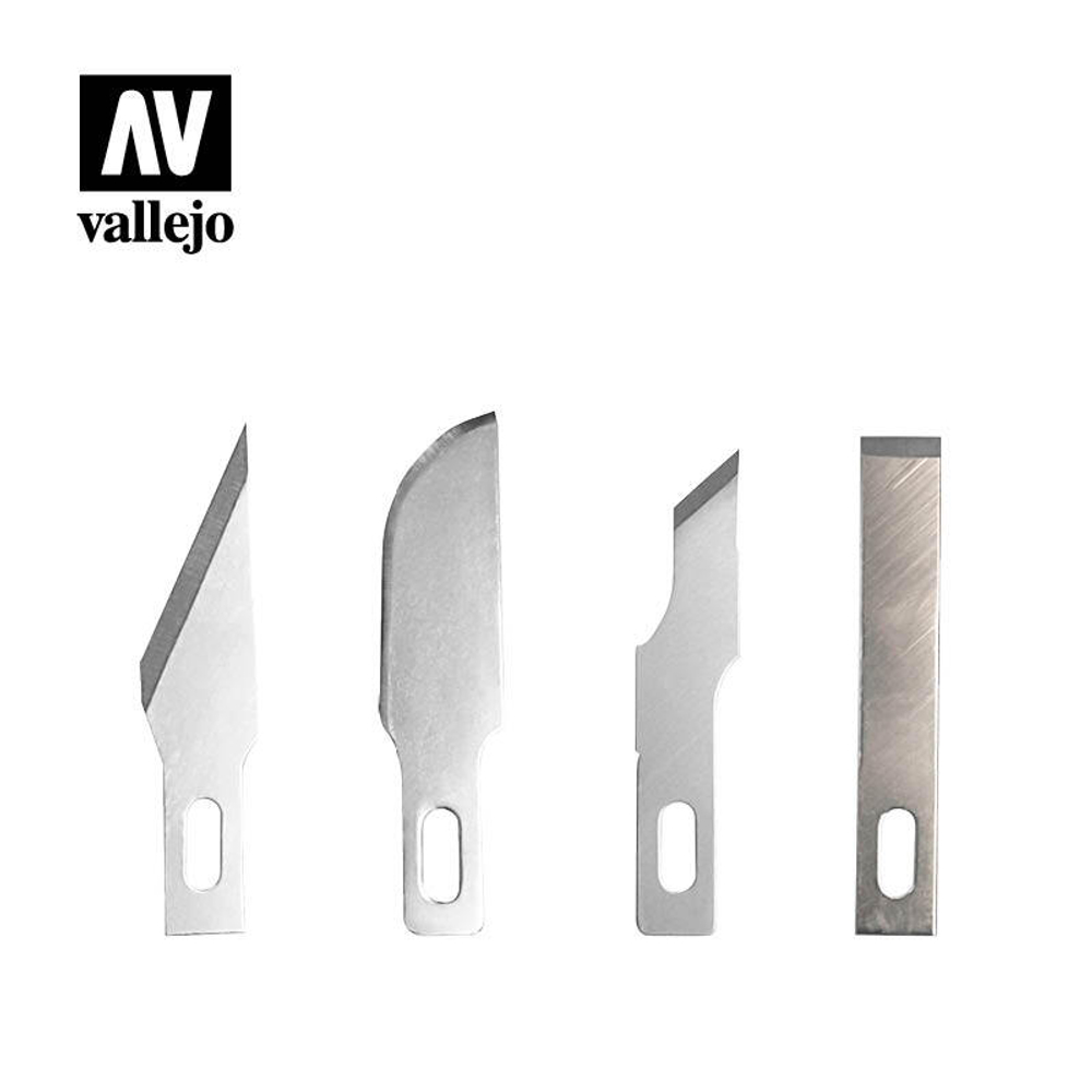 Набор сменных лезвий для модельного ножа Vallejo Assorted Blades for Knife