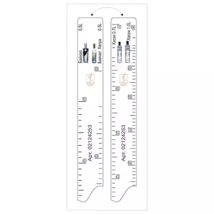 Линейка барная «Хаски» 0,7, 1 л, «Байкал Нерпа» 0,5 л, «Байкал» 0,5 л пластик ,L=28,B=2см белый