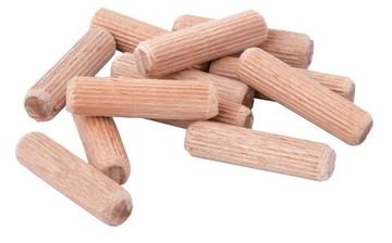 Мебельный деревянный шкант 8х40мм, (бук), 150шт PINIE 100-840150 рифлёный