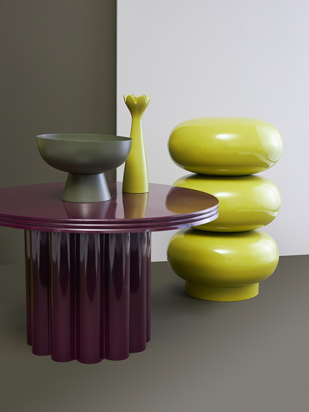 Табурет-столик Bergenson Bjorn Swell, 33 см, лайм