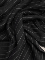 Трикотаж шерсть с хлопком Dondi double face серый/серый в полоску