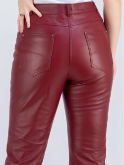 Брюки кожаные женские, джеггинсы женские