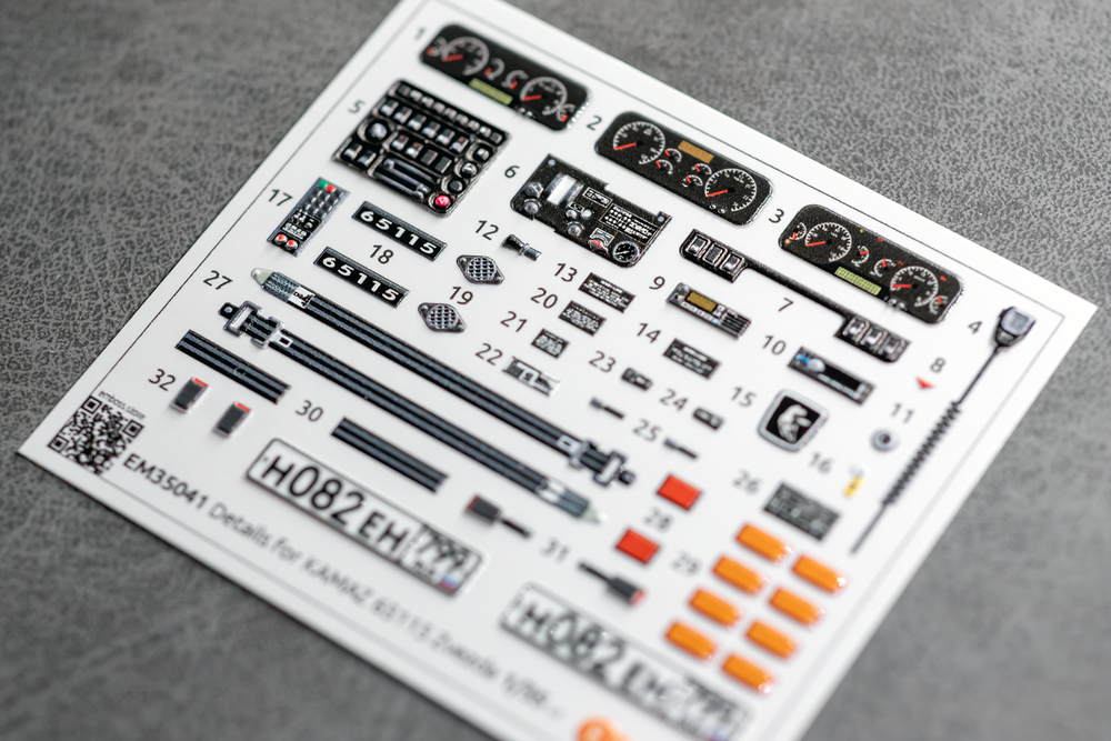 KAMAZ 65115 Details for Zvezda 3650 1/35 (3D decal)