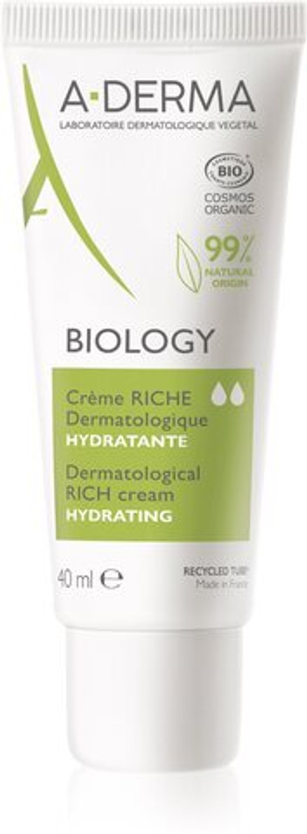 A-Derma Biology - питательный увлажняющий крем для сухой и очень сухой чувствительной кожи /   40  ml  / GTIN 3282770146615