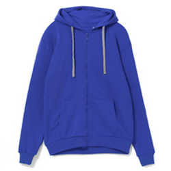 Толстовка на молнии с капюшоном Unit Siverga , ярко-синяя