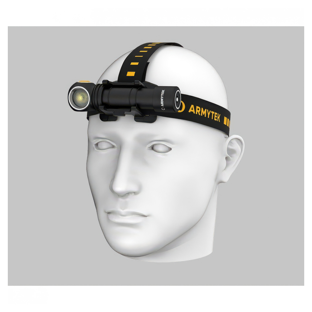 Налобный фонарь Armytek Wizard C2 Pro Nichia (теплый свет) — компактный корпус из авиационного алюминия с премиальным анодированием.