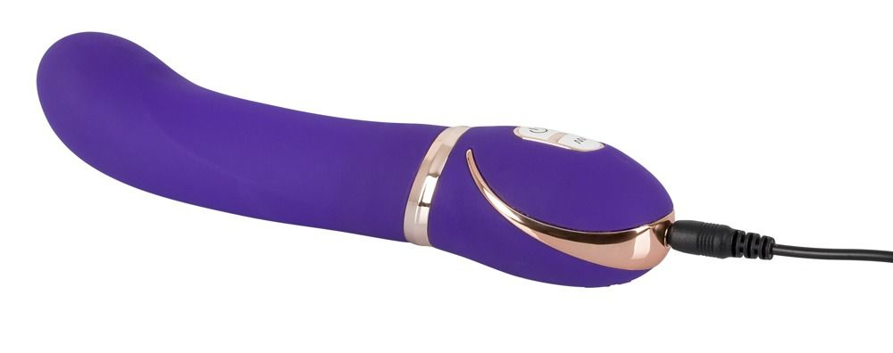 Фиолетовый вибромассажер для точки G Front Row Pink GR - 22 см. (Цвет: фиолетовый)