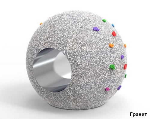 Резиновая фигура «Сфера L с тоннелем и зацепами»