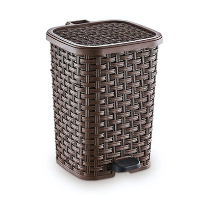 Мусорное ведро с педалью 6 лт ПЛЕТЁНОЕ коричневый
