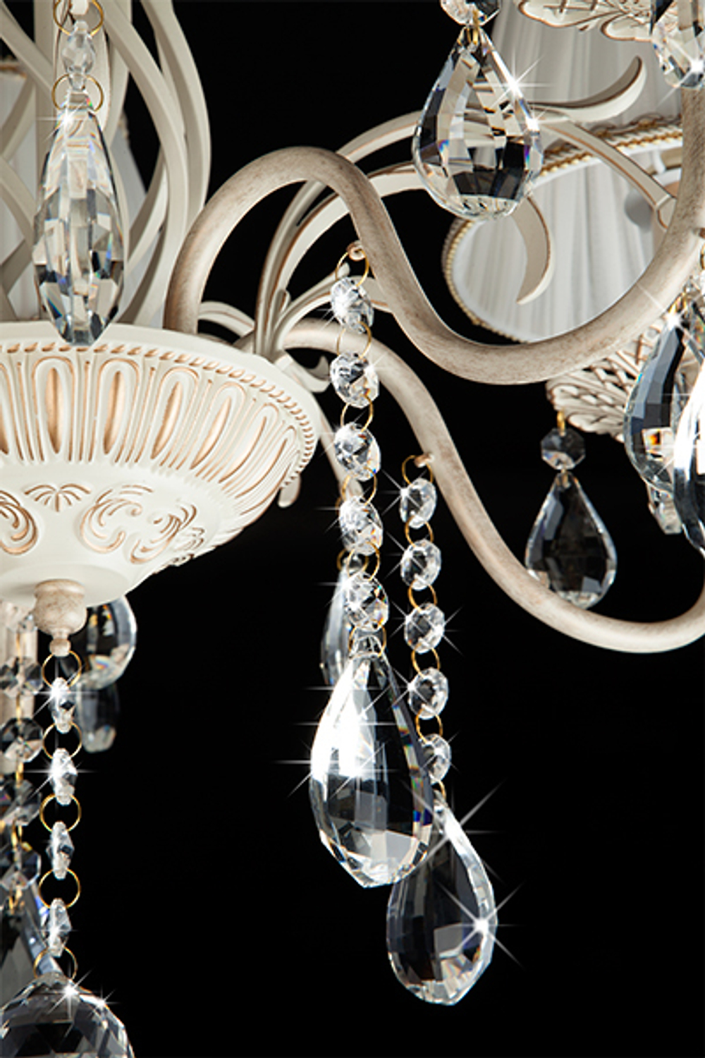 Подвесная люстра 10054/5 белый с золотом