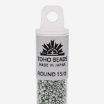 Японский бисер TOHO Round 15/0 (№PF565), непрозрачный глянцевый с металлическим блеском