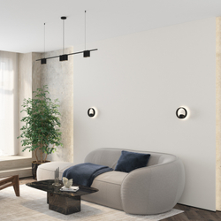 DK4063-BK Подвесной светильник ORBIT, IP20, 7xGU10 LED до 15 Вт, черный матовый, алюминий