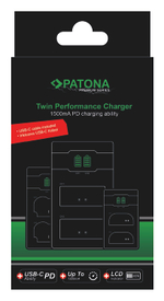 Зарядное устройство Patona Premium Twin Performance PD для аккумуляторов Nikon EN-EL15