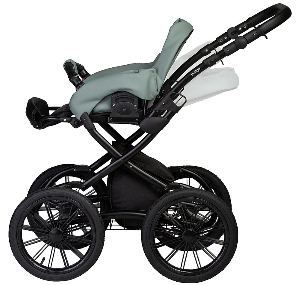 Детская коляска Indigo Mio Eco Plus 14 2 в 1 03 шалфей кожа