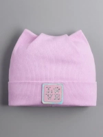 Шапка с ушками трикотажная осенняя