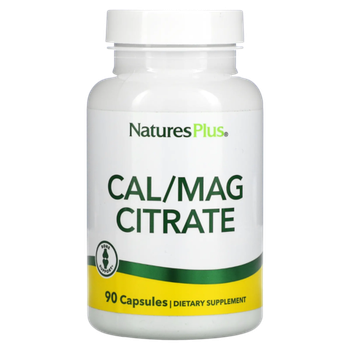 Natures Plus Cal/Mag Citrate 90 caps , Кальций Магний Цитрат