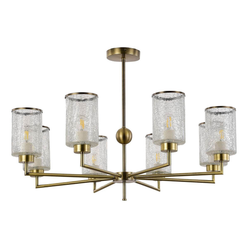 *SLE1046-302-08 Светильник потолочный Бронза/Прозрачный E27 8*60W