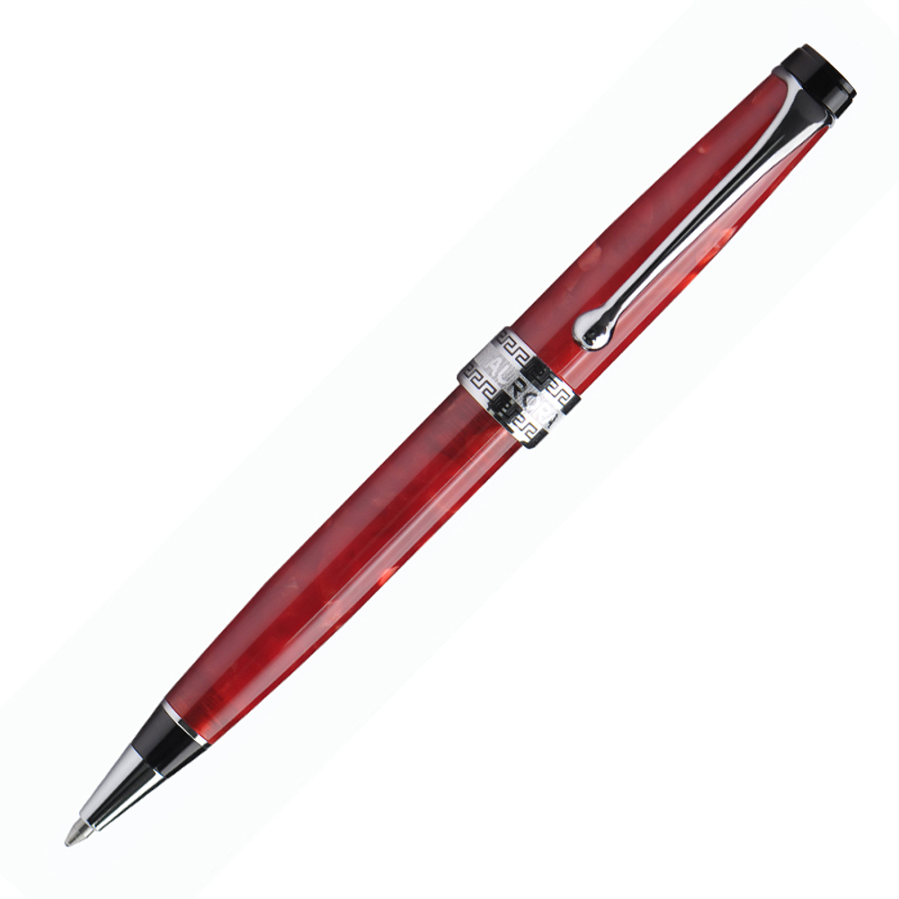 Шариковая ручка Aurora Optima Auroloide Red CT стержень: M, цвет чернил: blue, в подарочной коробке