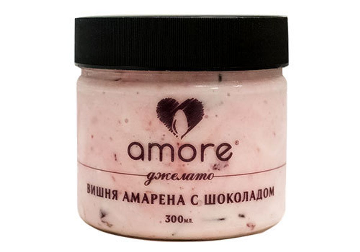 Мороженое AMORE вишня амарена с шоколадом, 300мл