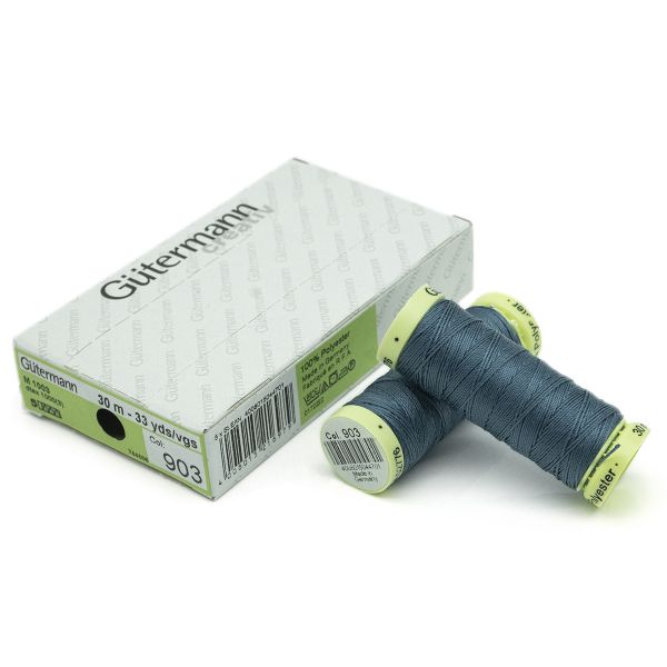 Нитки отделочные Gutermann Top Stitch 30 (30 метров), 5 кат. | 903 серо-бирюзовый