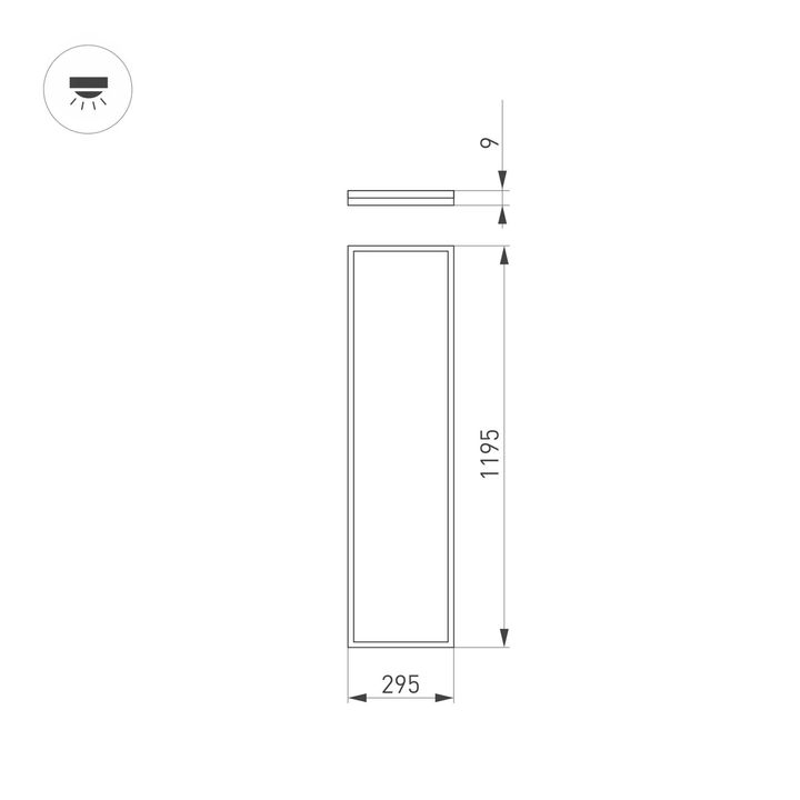 Светодиодная панель Arlight DL-INTENSO-S300x1200-40W Day4000 (WH, 120 deg, CRI90, 230V) 043582