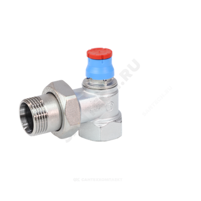 Клапан термостатический R401TG Ду 25 Ру10 угловой ВР клипс clip-clap без преднастройки штуцер без уплотнения Giacomini R401X035