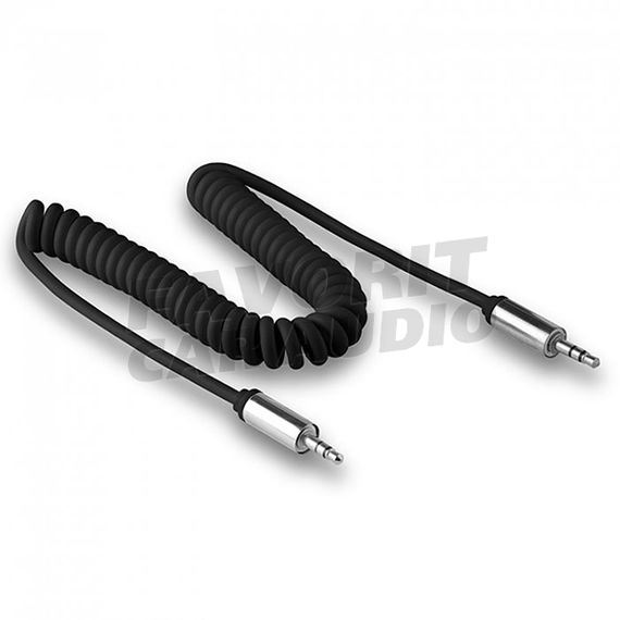 Кабель AUX WALKER WCA-510 1.7м пруж. чёрный