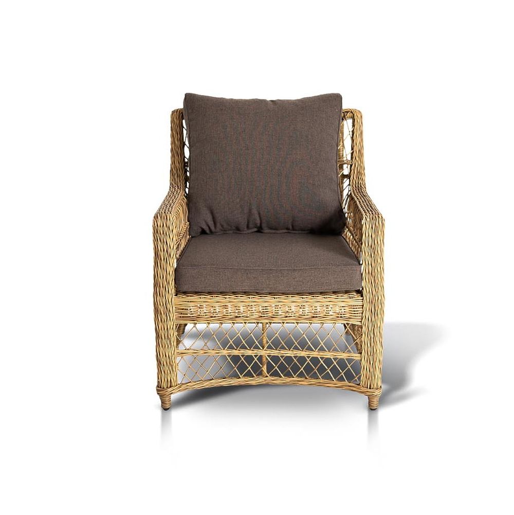 "Гранд Латте" кресло из искусственного ротанга, цвет соломенный