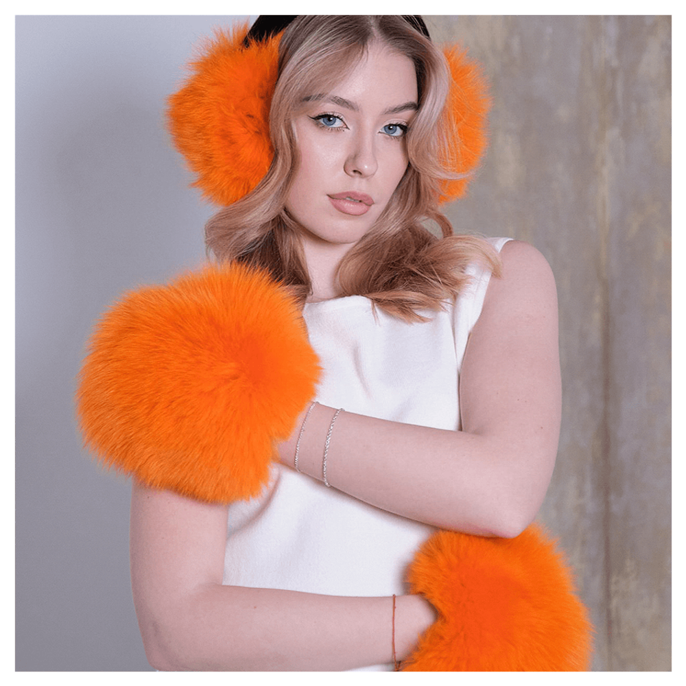 Наушники из меха песца «Полярная лиса»