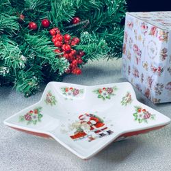 Lenardi 205-290 Блюдо 20см НОВЫЙ ГОД в под.уп.(х36)Фарфор