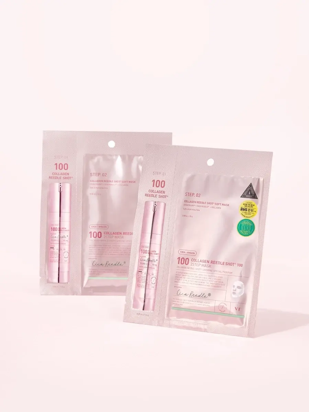 VT Cosmetics Двухступенчатая тканевая маска с микроиглами и коллагеном Collagen Reedle Shot 100 2step Mask 1.5+25 гр