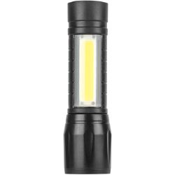 Светодиодный фонарь Трофи UA-101 аккумуляторный 3Вт LED + 3Вт COB оптический Zoom 3 режима